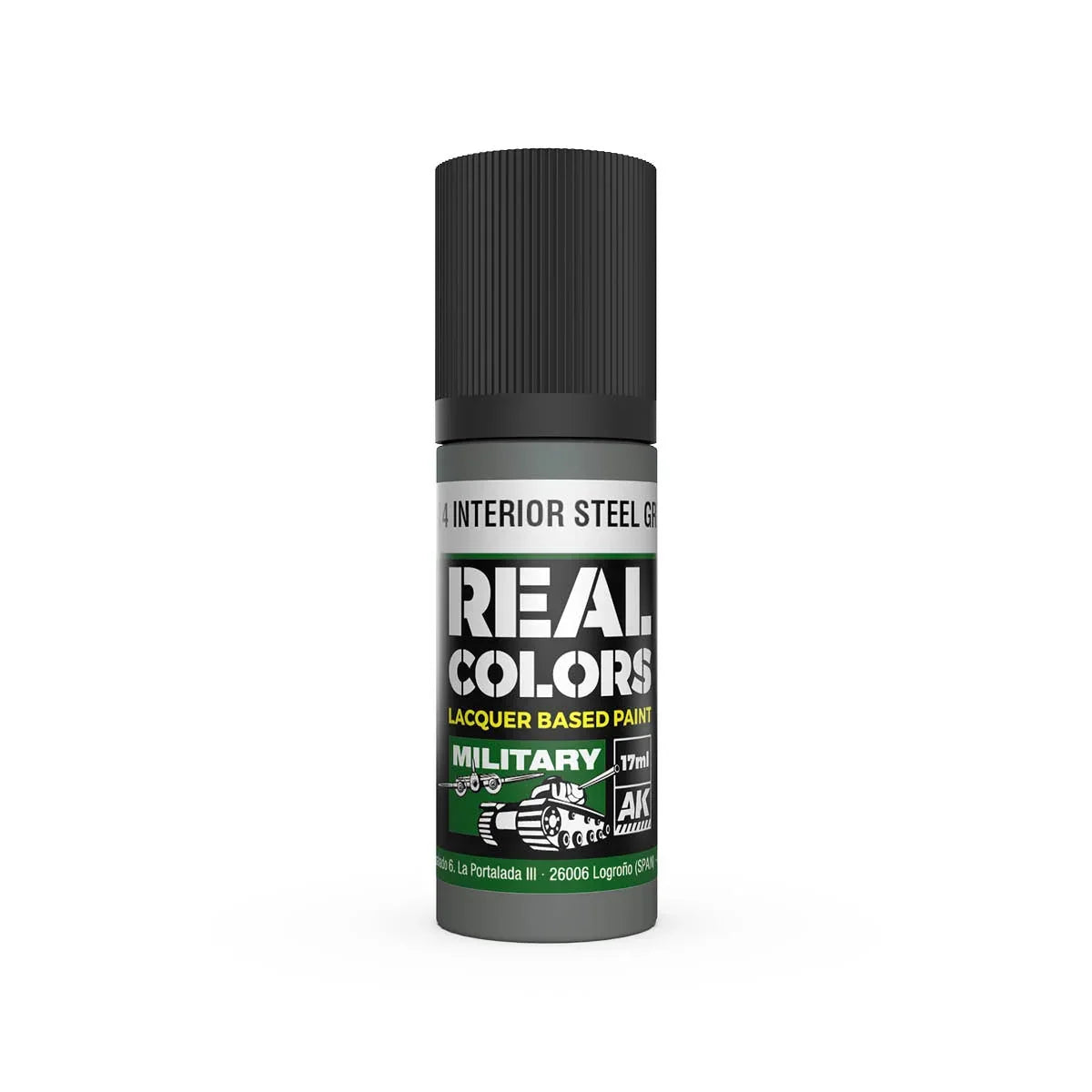 AK Interactive RC979 Real Colors A-14 Interior Steel Grey Paint 17ml - A-Z Toy Hobby