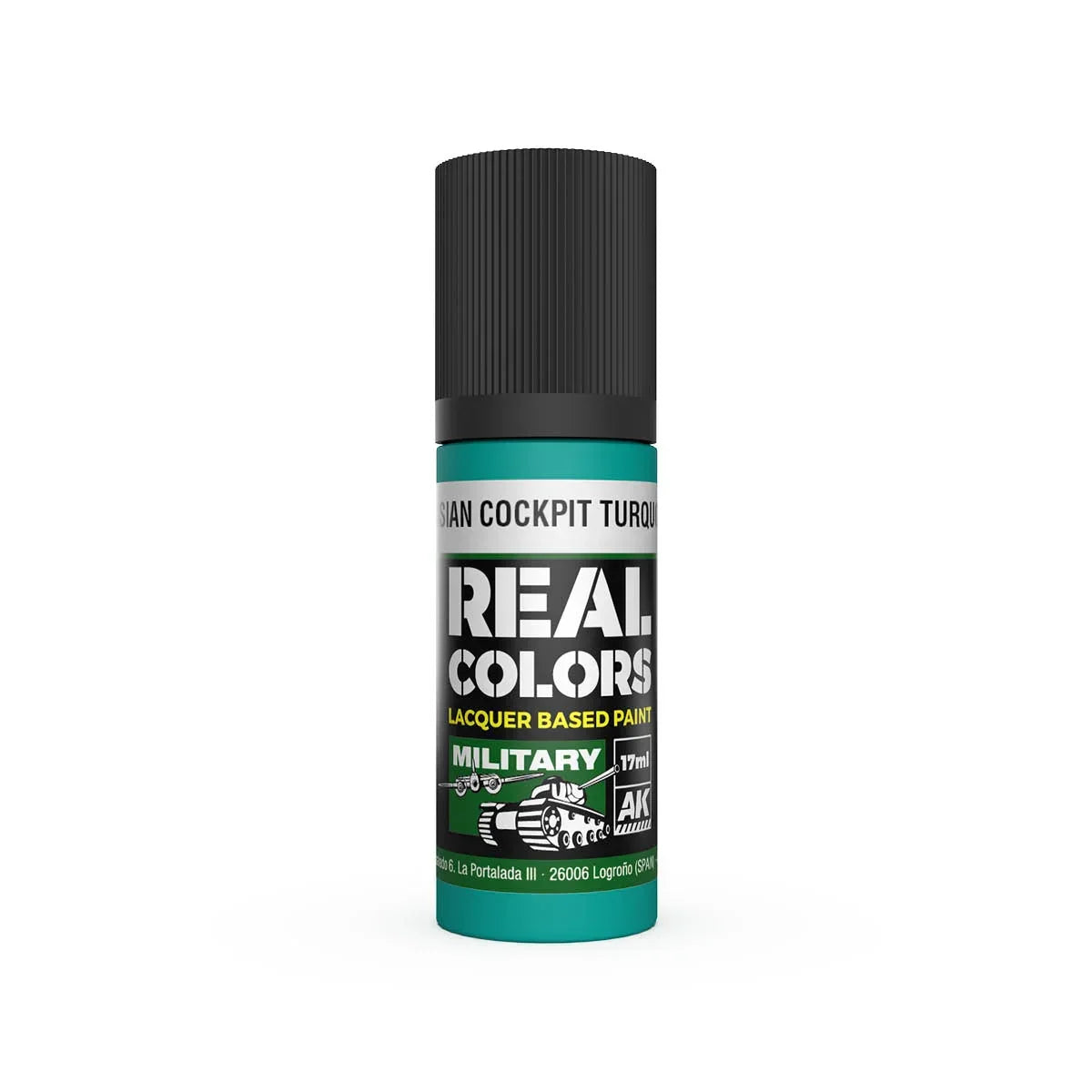AK Interactive RC980 Real Colors Russian Cockpit Turquoise Paint 17ml - A-Z Toy Hobby