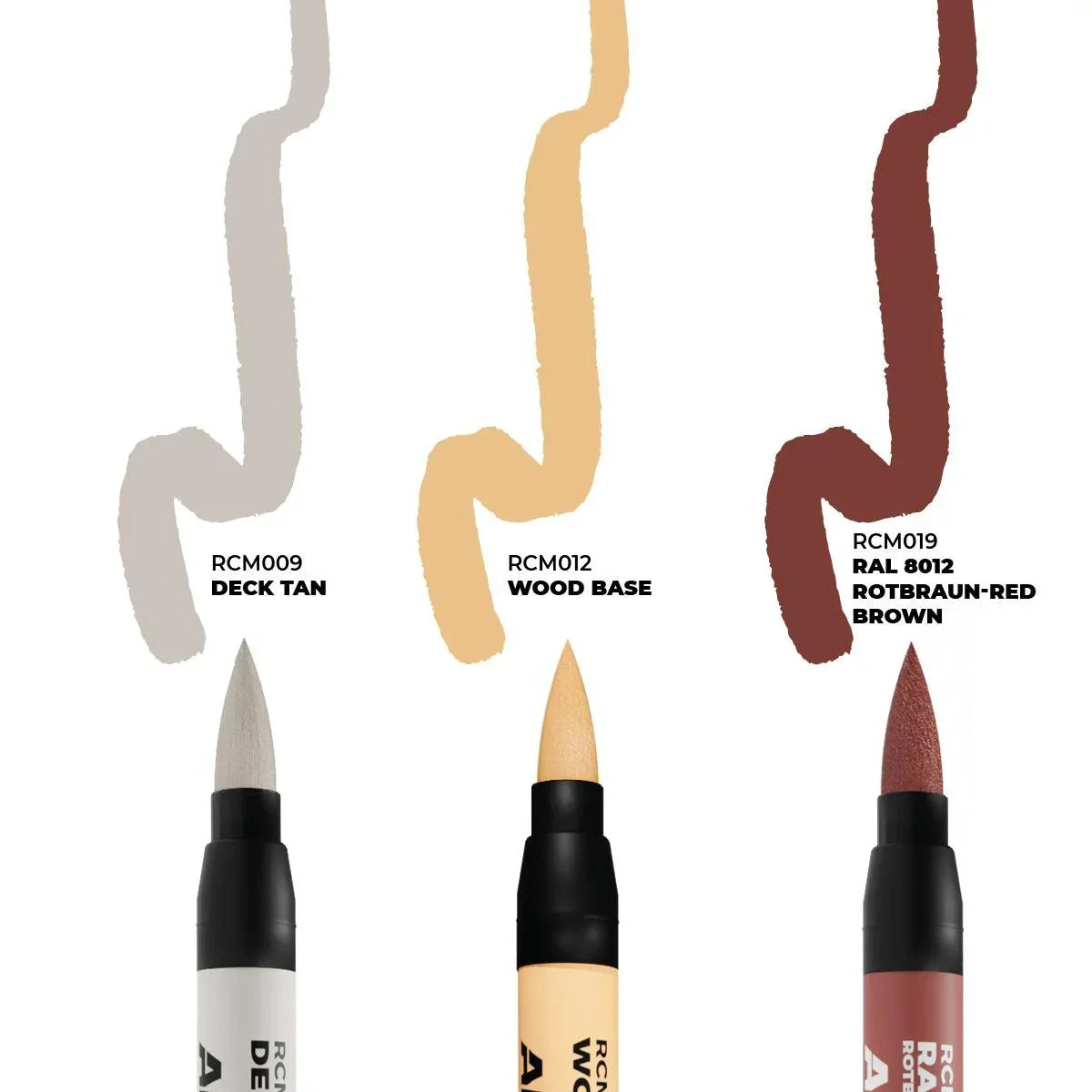 AK Interactive RCM104 RC Markers Set - Ships and Decks (3pcs) - A-Z Toy Hobby