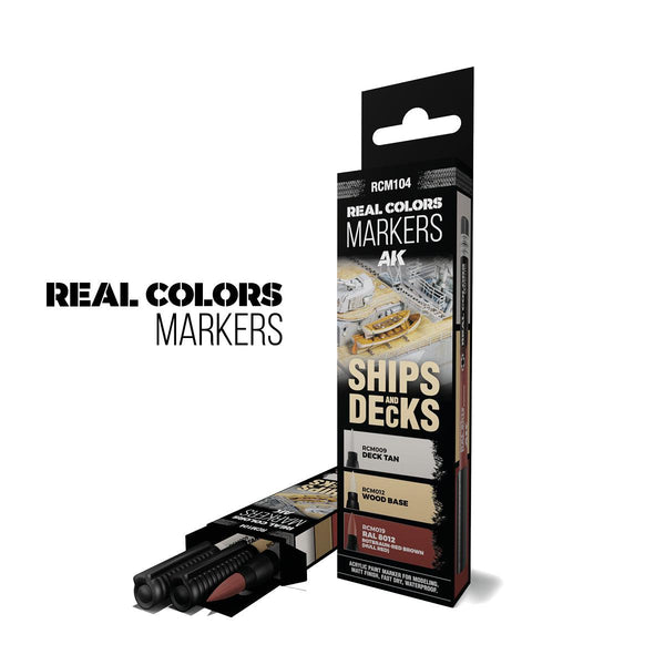 AK Interactive RCM104 RC Markers Set - Ships and Decks (3pcs)