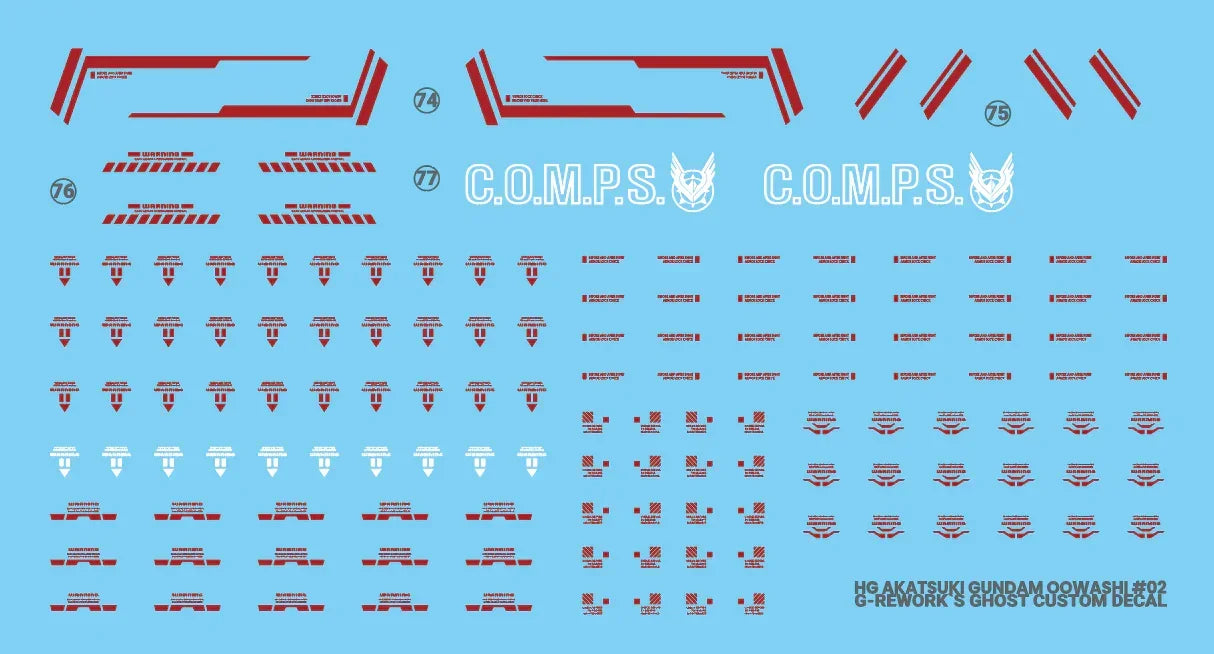 G-Rework Water Decal For RG Akatsuki - A-Z Toy Hobby