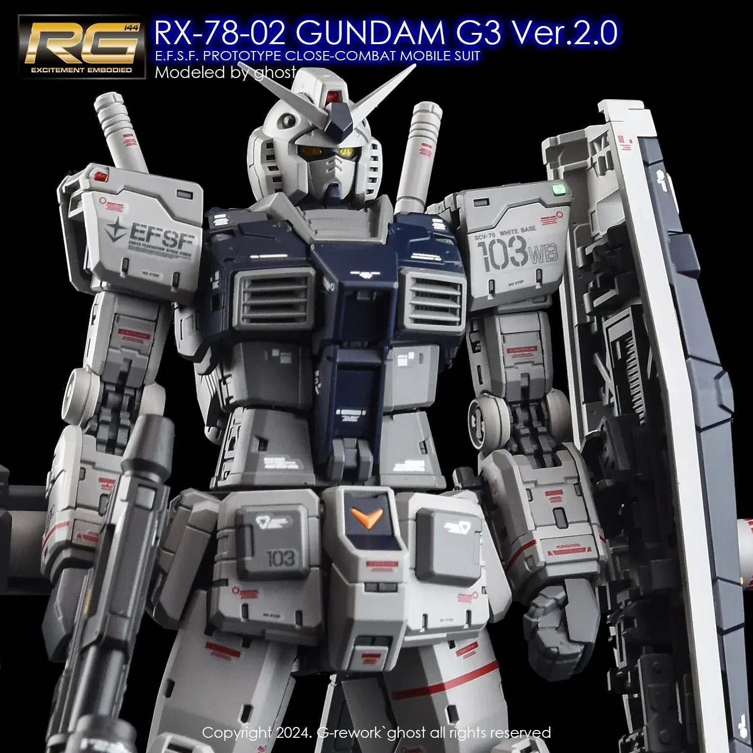 G-Rework Water Decal For RG RX-78-2 2.0 G3 Ver. - A-Z Toy Hobby