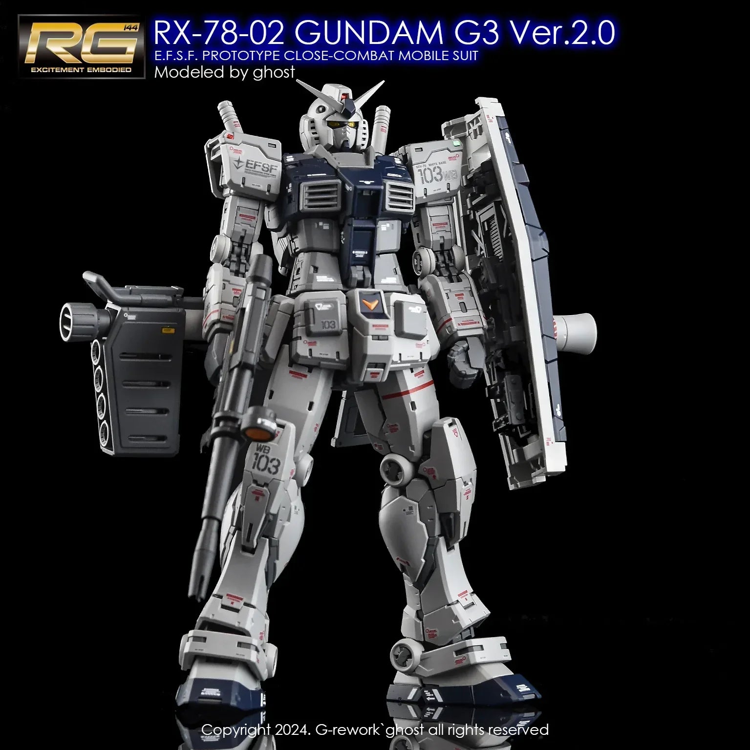 G-Rework Water Decal For RG RX-78-2 2.0 G3 Ver. - A-Z Toy Hobby