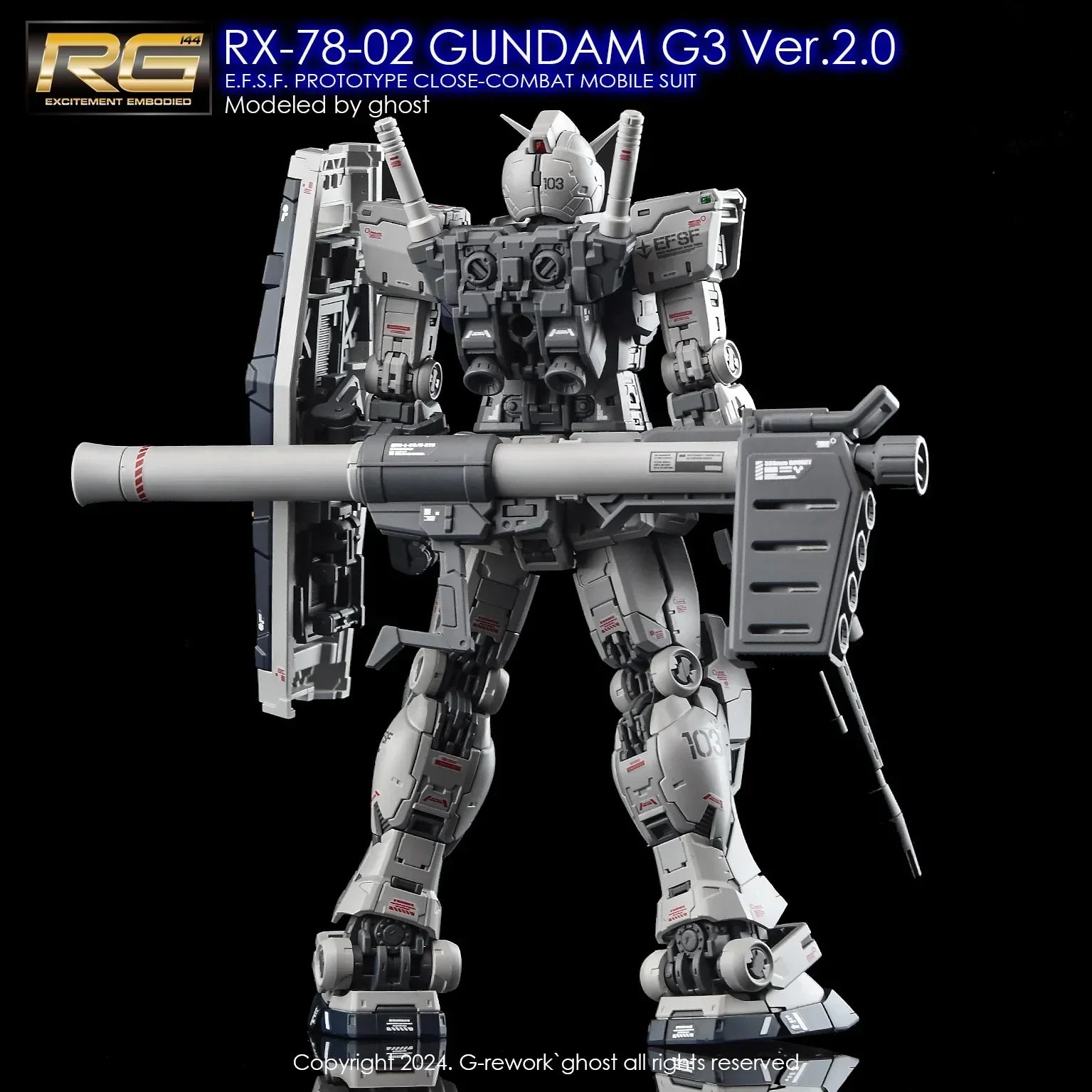 G-Rework Water Decal For RG RX-78-2 2.0 G3 Ver. - A-Z Toy Hobby