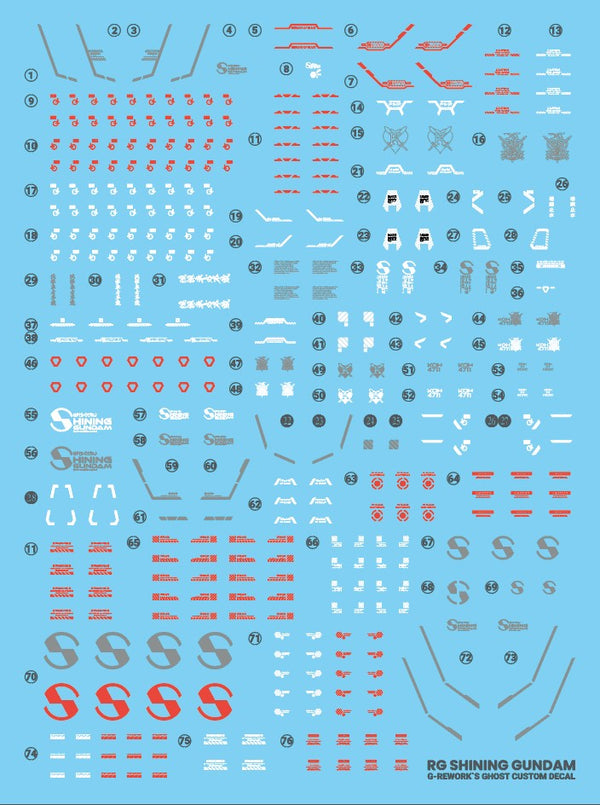 G-Rework Water Decal For RG Shining Gundam
