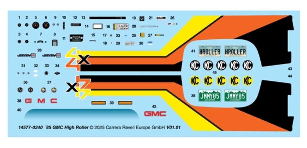 Revell 1985 GMC Jimmy 4x4 High Roller 1/25 Model Kit - A-Z Toy Hobby
