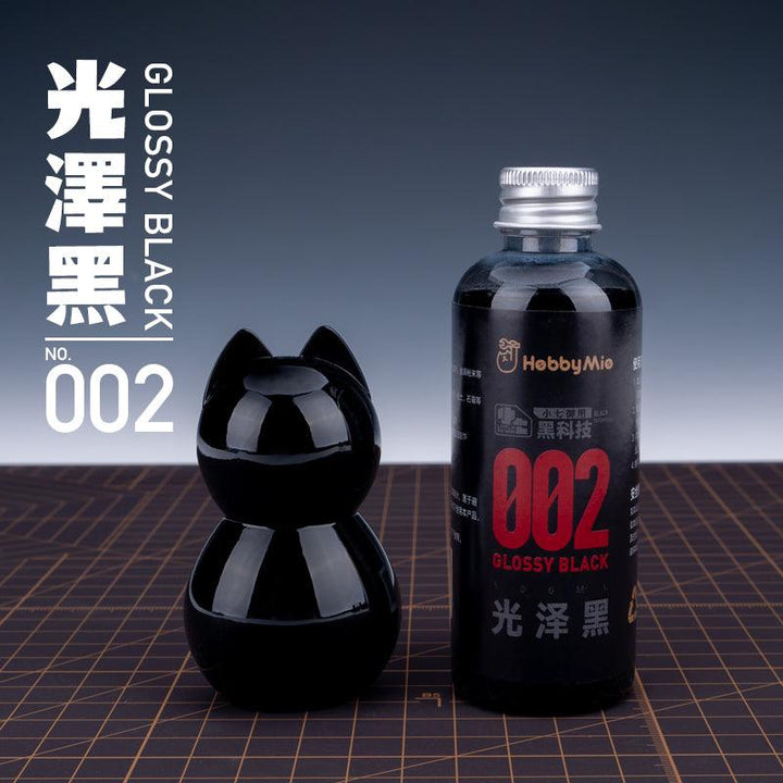 Hobby Mio 002 Glossy Black Lacquer Paint 100ml - A-Z Toy Hobby