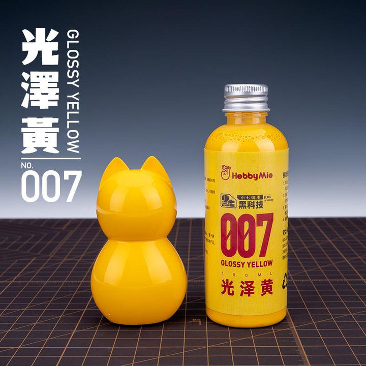 Hobby Mio 007 Glossy Yellow Lacquer Paint 100ml - A-Z Toy Hobby