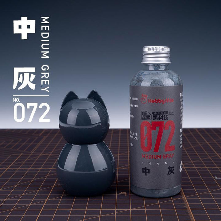 Hobby Mio 072 Medium Gray Lacquer Paint 100ml - A-Z Toy Hobby