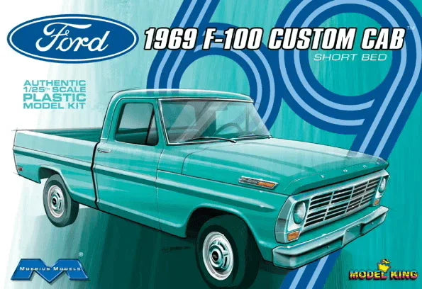Moebius 1227 1969 Ford F-100 Custom Cab Short Bed Pickup 1/25 Model Kit
