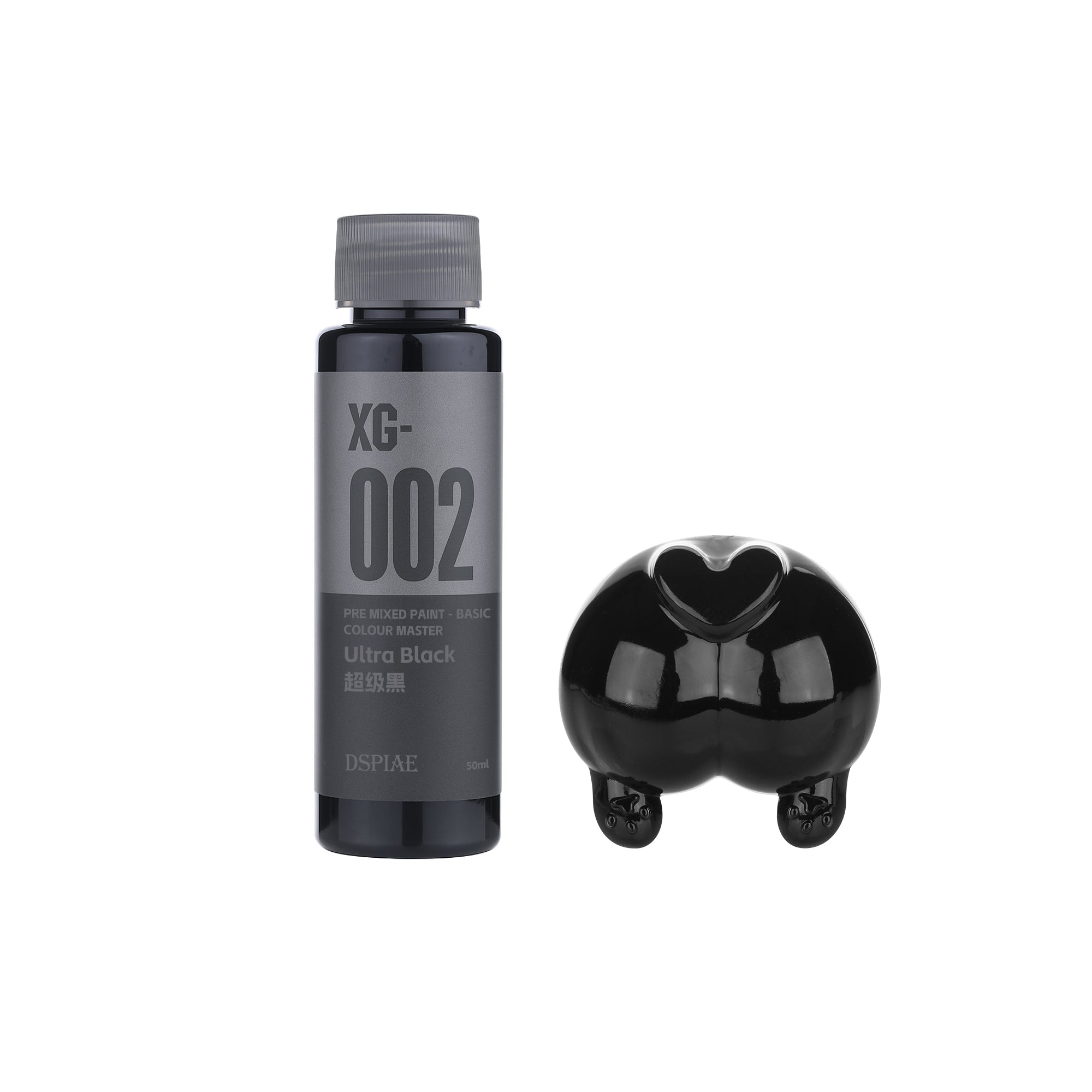 DSPIAE XG-002 Ultra Black Pre-Mixed Acrylic Paint 50ml