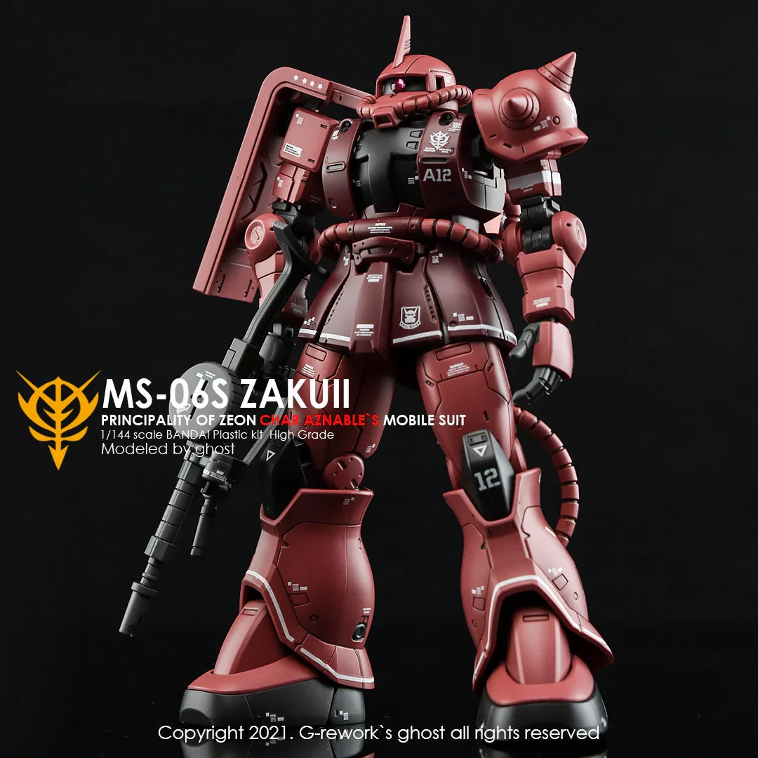 G-Rework Water Decal For HG GTO Char's Zaku II - A-Z Toy Hobby