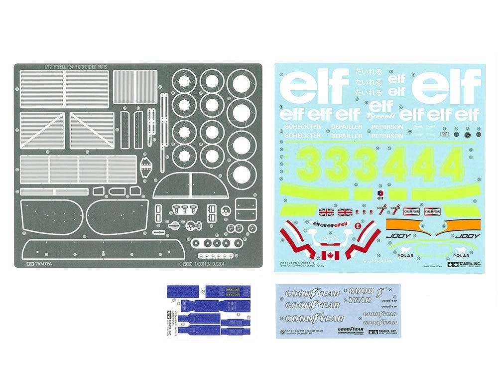 Tamiya 12036 Tyrrell P34 Six Wheeler With Photo-Etched Parts 1/12 Model Kit - A-Z Toy Hobby