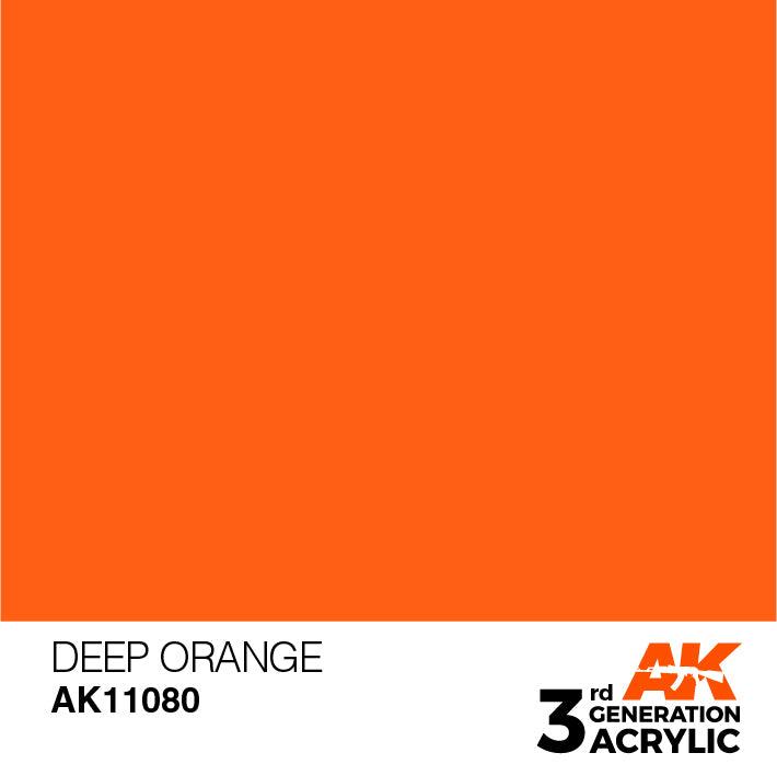 AK Interactive AK11080 3G Deep Orange Acrylic Paint 17ml - A-Z Toy Hobby