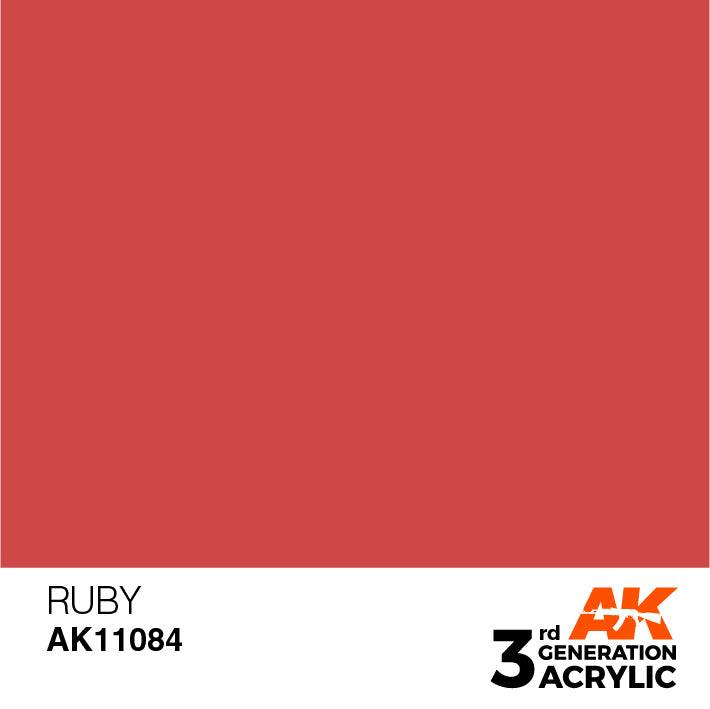 AK Interactive AK11084 3G Ruby Acrylic Paint 17ml - A-Z Toy Hobby