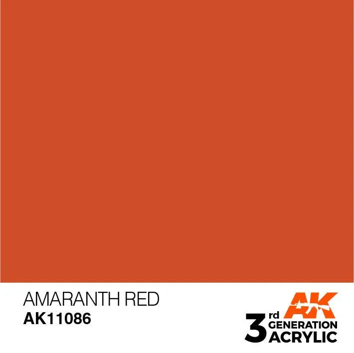 AK Interactive AK11086 3G Amaranth Red Acrylic Paint 17ml - A-Z Toy Hobby