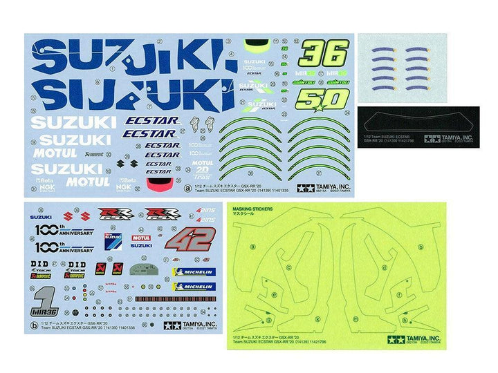 Tamiya 14139 1/12 Team Suzuki ECSTAR GSX-RR 2020 Plastic Model Kit – New