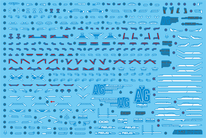 Delpi Water Decal For MG Zeta Ver. Ka - A-Z Toy Hobby