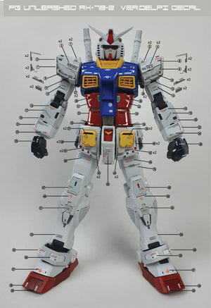 Delpi Gold Metal Sticker Ver. Delpi For PG Unleashed RX-78-2 - A-Z Toy Hobby