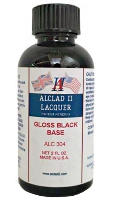 Alclad II ALC-304 Gloss Black Enamel Base Primer Paint 2oz