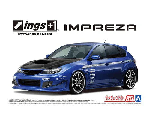 Aoshima 35 ings Subaru 2007 GRB Impreza WRX STI 1/24 Model Kit - A-Z Toy Hobby