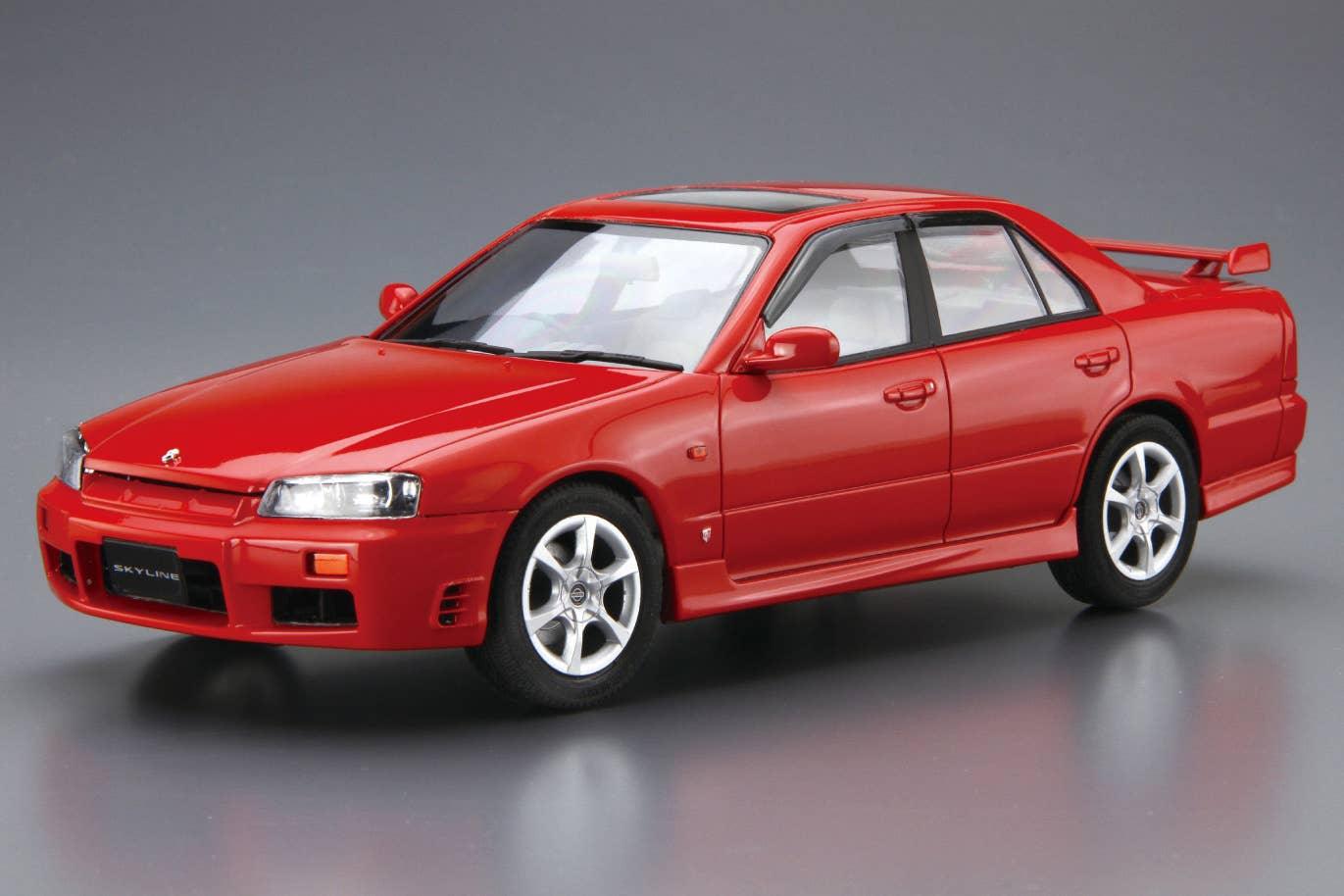 Aoshima Nissan ER34 Skyline 25GT-X Turbo 1998 / 25GT Turbo 2001 1/24 Model Kit - A-Z Toy Hobby