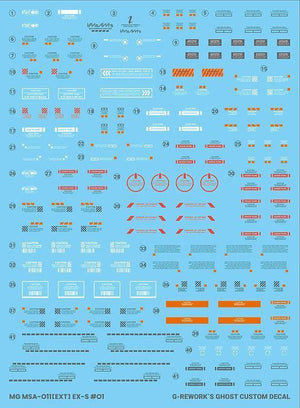 G-Rework Water Decal For MG Ex-S 1.5 - A-Z Toy Hobby