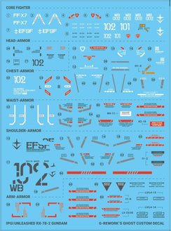 G-Rework Water Decal For PG Unleashed RX-78-2 - A-Z Toy Hobby