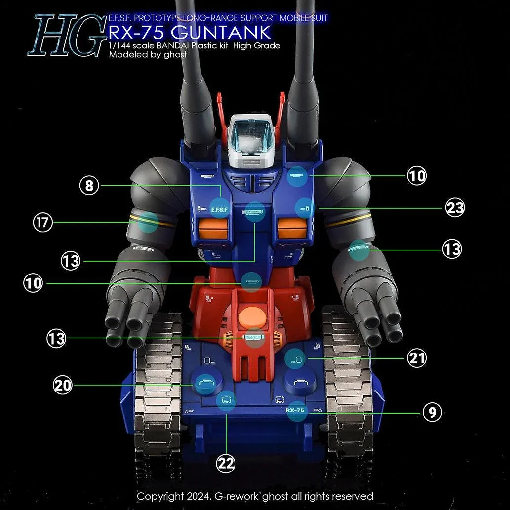 G-Rework Water Decal For HG Guntank - A-Z Toy Hobby