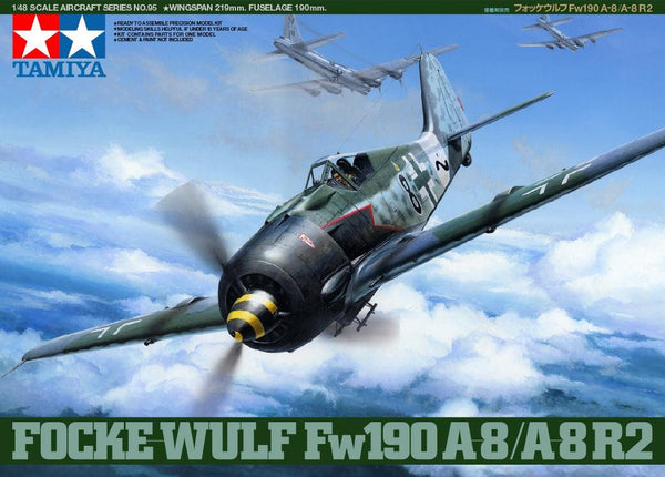 Tamiya 61095 Focke Wulf Fw190 A8 / A8R2 1/48 Model Kit - A-Z Toy Hobby