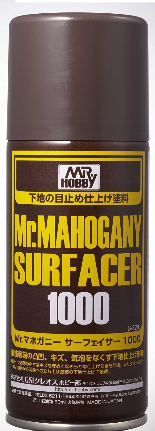 Mr. Hobby B528 Mr. Mahogany Surfacer 1000 Spray Paint 170ml - A-Z Toy Hobby