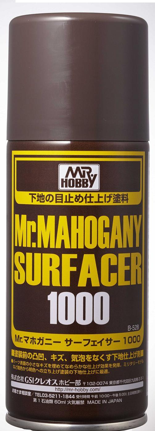 Mr. Hobby B528 Mr. Mahogany Surfacer 1000 Spray Paint 170ml - A-Z Toy Hobby