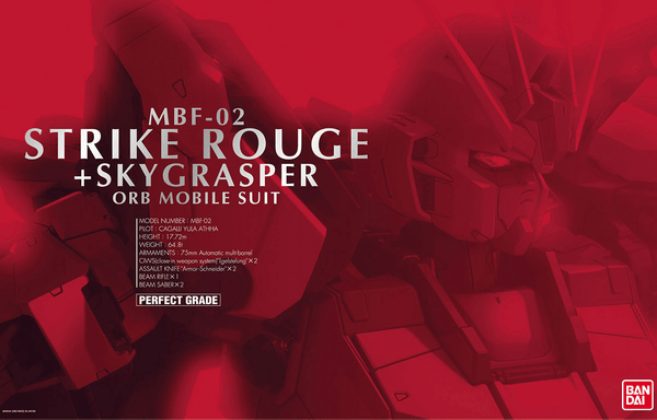 Bandai Strike Rouge + Skygrasper PG 1/60 Model Kit