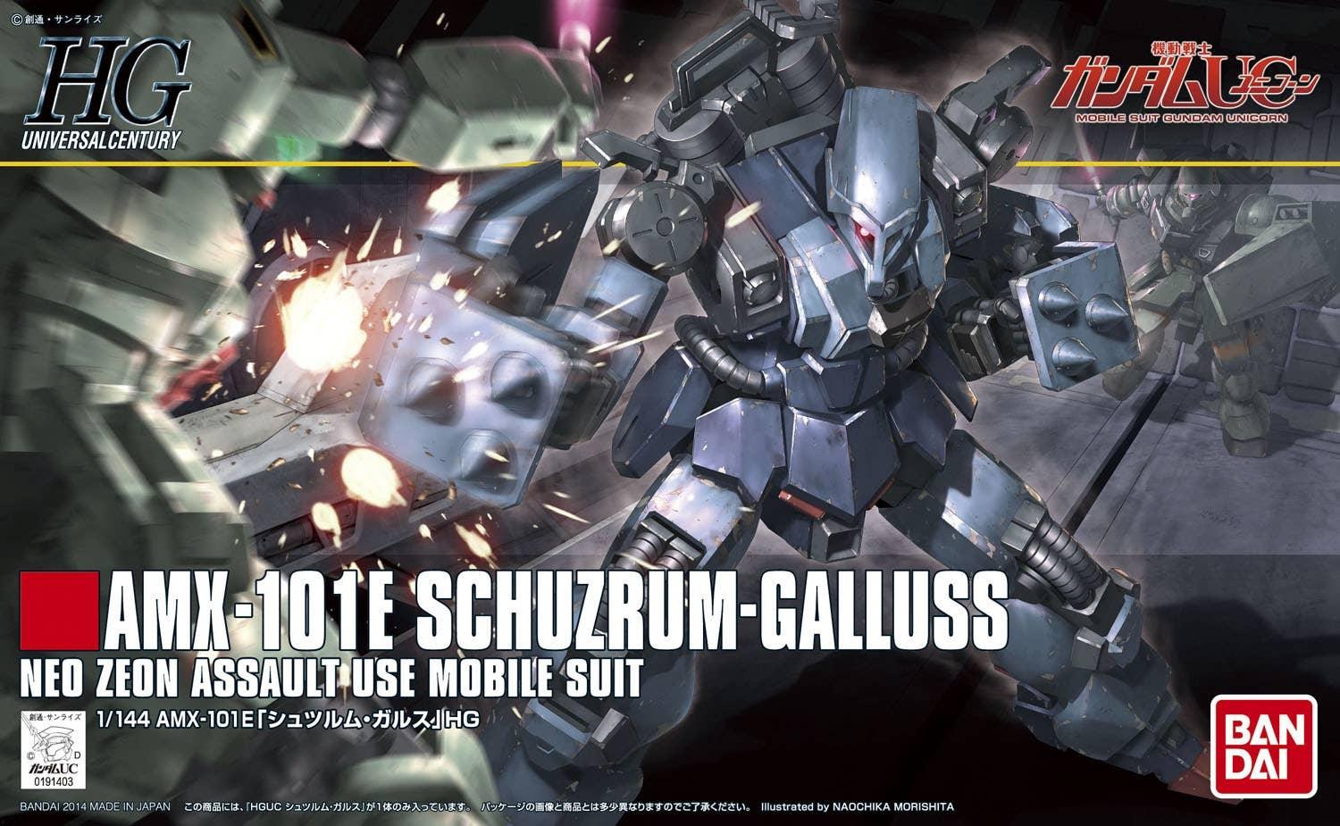 Bandai HGUC 183 Schuzrum Galluss 1/144 Model Kit - A-Z Toy Hobby