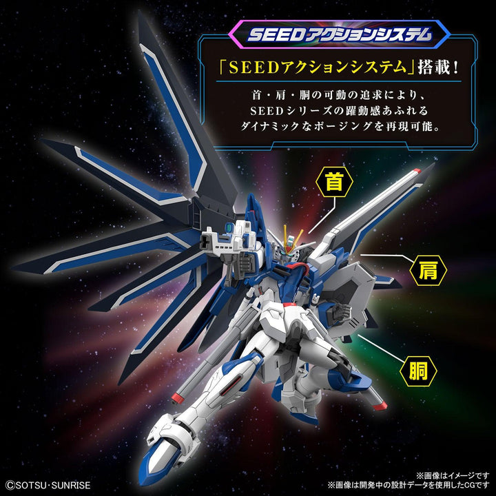 Bandai 243 Rising Freedom Gundam HGCE 1/144 Model Kit - A-Z Toy Hobby