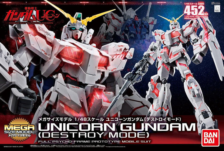Bandai Unicorn Gundam (Destroy Mode) Mega Size 1/48 Model Kit - A-Z Toy Hobby
