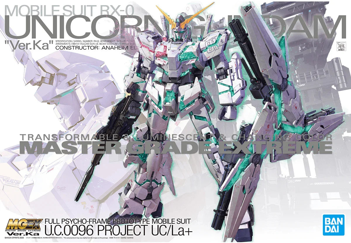 Bandai Unicorn Gundam Ver. Ka MGEX 1/100 Model Kit - A-Z Toy Hobby