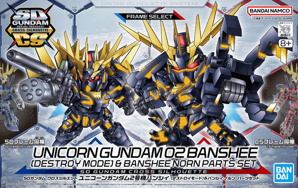 Bandai 19 Unicorn Gundam 2 Banshee (Destroy Mode) & Banshee Norn Parts Set SDCS Model Kit - A-Z Toy Hobby