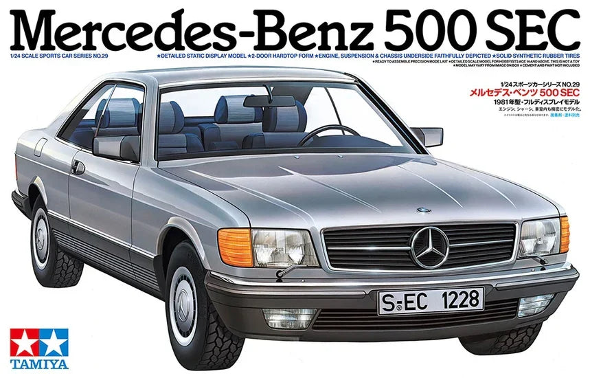 Tamiya 24029 Mercedes-Benz 500 SEC Kit C-429 1/24 Model Kit - A-Z Toy Hobby
