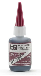 Bob Smith IC-2000 Black Rubber Toughened CA Glue 1/2oz - A-Z Toy Hobby
