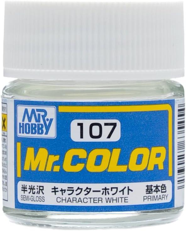 Mr. Hobby C107 Mr. Color Semi Gloss Character White Lacquer Paint 10ml - A-Z Toy Hobby