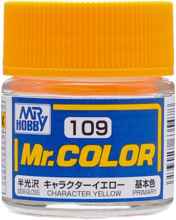 Mr. Hobby C109 Mr. Color Semi Gloss Character Yellow Lacquer Paint 10ml - A-Z Toy Hobby