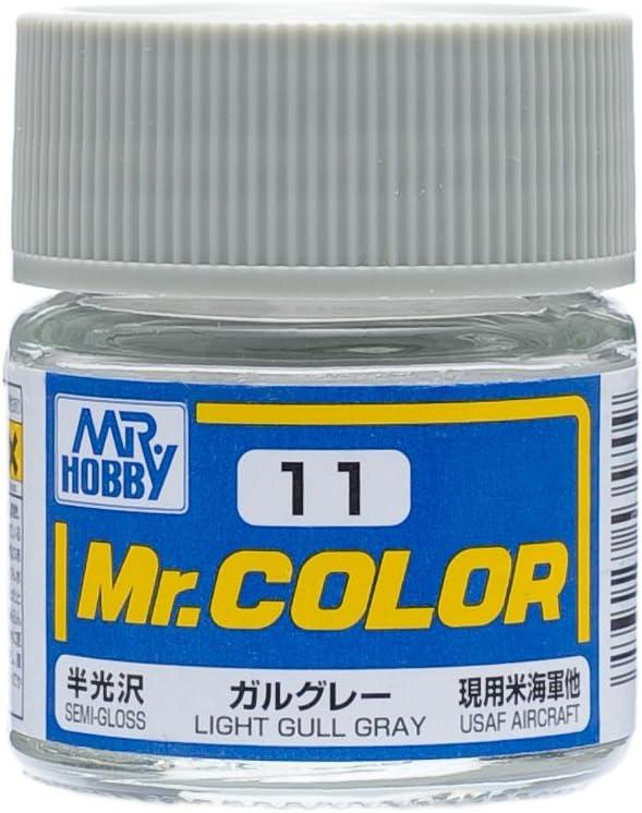 Mr. Hobby C11 Mr. Color Semi Gloss Light Gull Gray Lacquer Paint 10ml - A-Z Toy Hobby