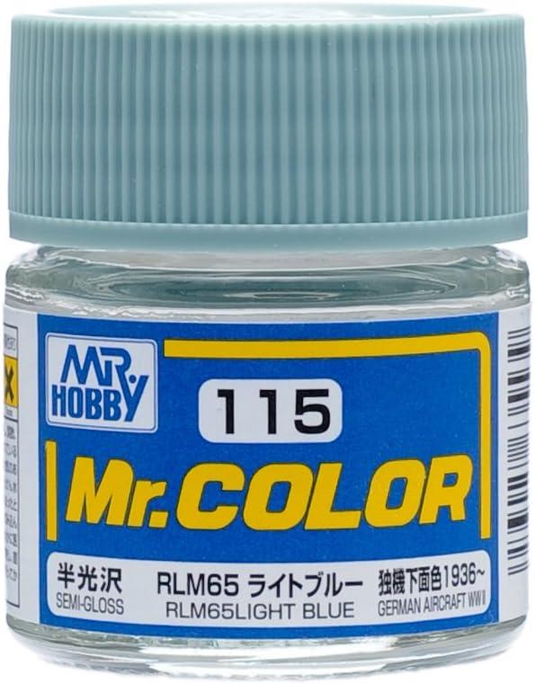 Mr. Hobby C115 Mr. Color RLM65 Light Blue Lacquer Paint 10ml - A-Z Toy Hobby