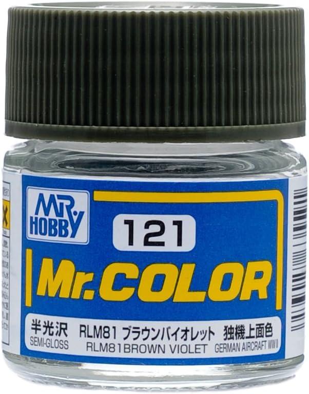 Mr. Hobby C121 Mr. Color Semi Gloss RLM81 Brown Violet Lacquer Paint 10ml - A-Z Toy Hobby