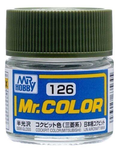 Mr. Hobby C126 Mr. Color Semi Gloss Cockpit (Mitsubishi) Lacquer Paint 10ml - A-Z Toy Hobby