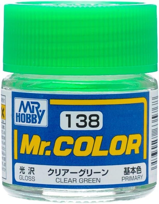 Mr. Hobby C138 Mr. Color Gloss Clear Green Lacquer Paint 10ml - A-Z Toy Hobby
