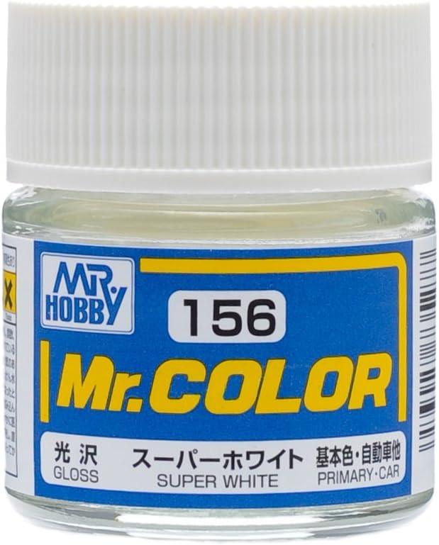 Mr. Hobby C156 Mr. Color Gloss Super White Lacquer Paint 10ml - A-Z Toy Hobby