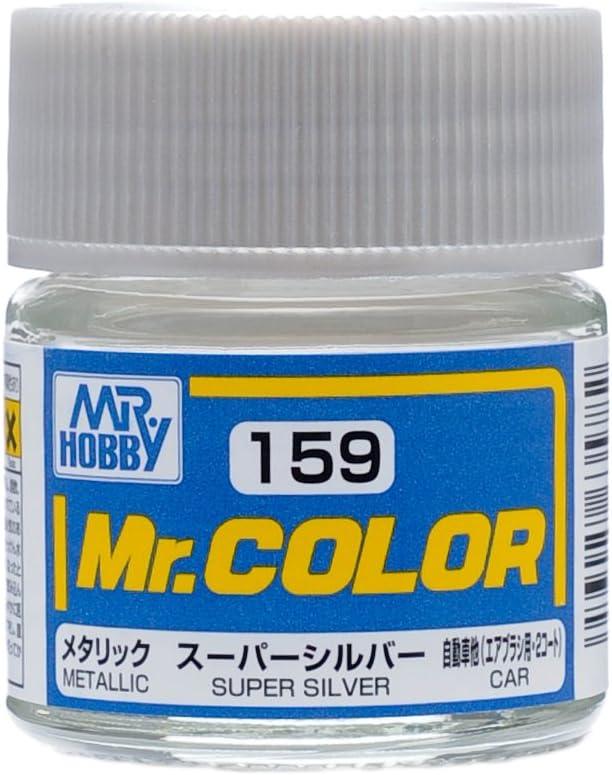 Mr. Hobby C159 Mr. Color Metallic Super Silver Lacquer Paint 10ml - A-Z Toy Hobby