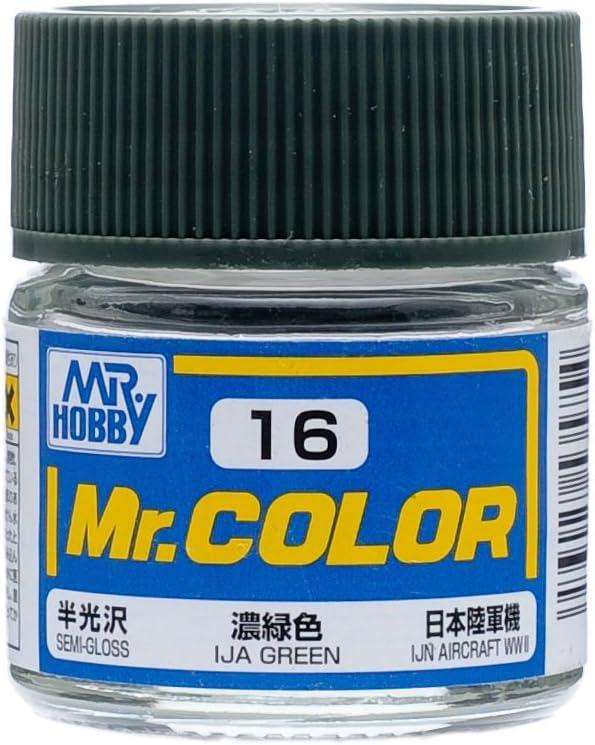 Mr. Hobby C16 Mr. Color Semi Gloss IJA Green Lacquer Paint 10ml - A-Z Toy Hobby